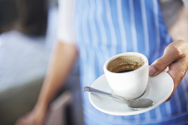 person serving coffee