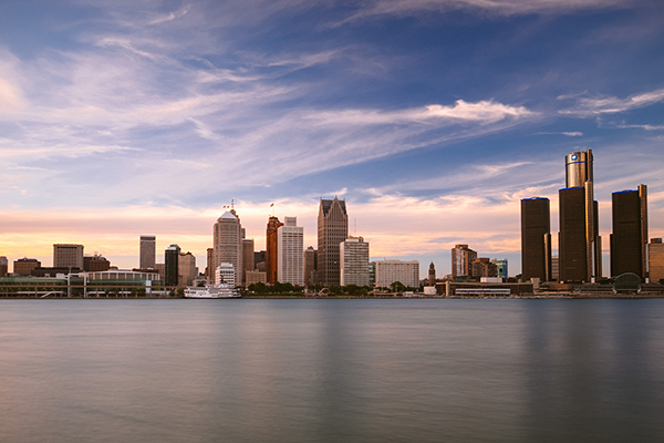 Detroit, MI skyline