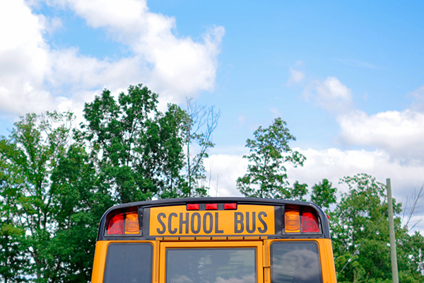 back of a school bus