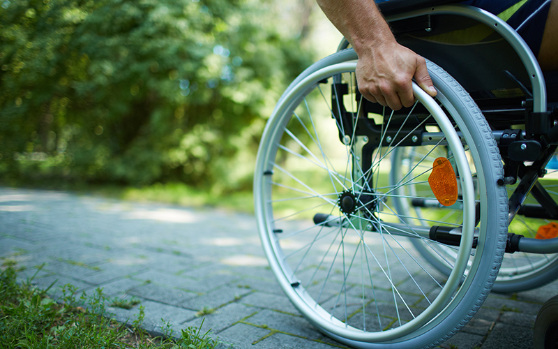 man in a wheelchair