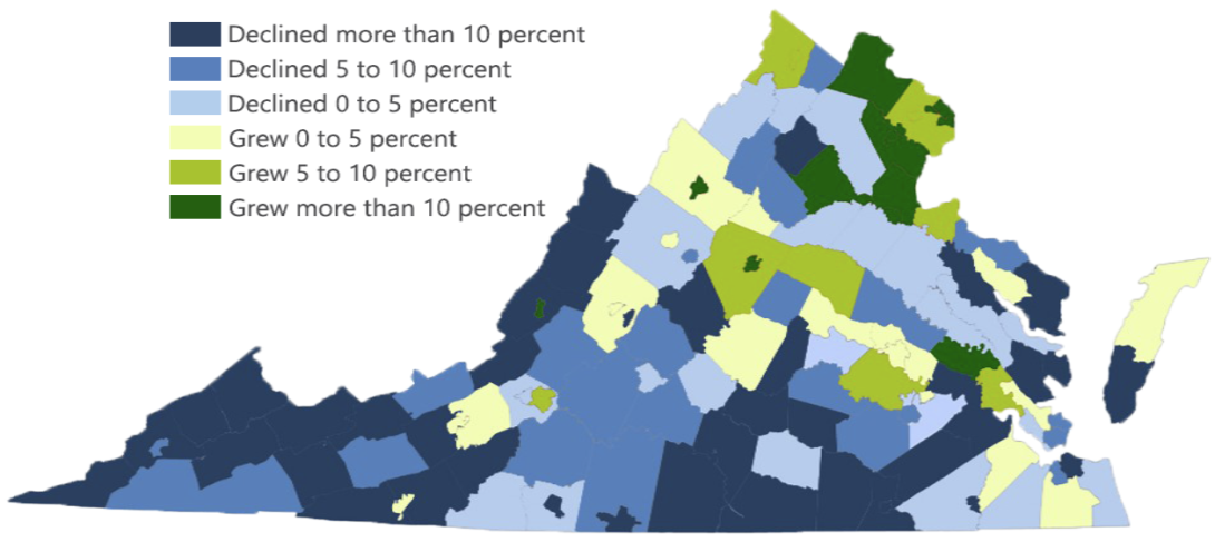 Virginia Population Map