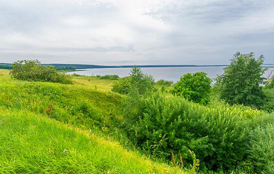 Hillside and Lake